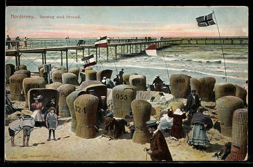 Postcard norderney pier - postcard, norderney,
