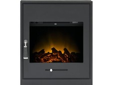 Adam Oslo Electric Inset Stove Black + Remote Control