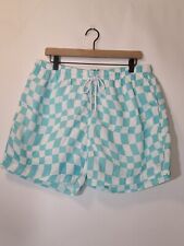 Solid & Striped Mens Blue Beachwear Checkered Swimwear Swim Trunks Size S