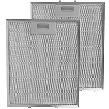 2 x Silver Grease Filters For ZANUSSI TRICITY BENDIX Cooker Hood 300 x 250mm