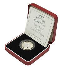 SILVER PROOF PIEDFORT £1 ONE POUND COINS CHOICE OF YEAR 1983 TO 2015 WITH COA