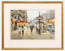 Bert Wright FRSA (b.1930)  - 20th Century Watercolour, Montmartre Night Life