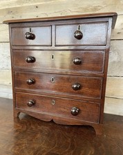 Antique Mahogany Collectors Chest Apprentice Victorian Chest  . Free Uk Delivery