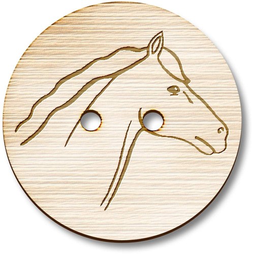 Horse head wooden sewing - head',