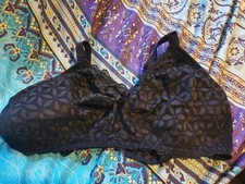 M&S Women's Bra Black Lace Non-wired Non Padded Full Cup