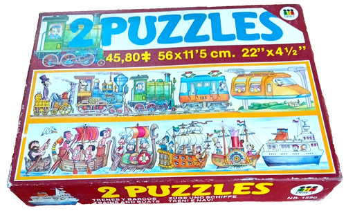 Vintage puzzles trains and - trains,