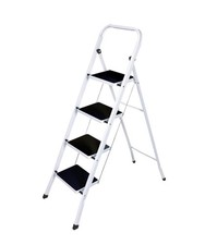 2, 3 & 4 Step Ladder Foldable Heavy Duty Non Slip Tread Safety Steel Step