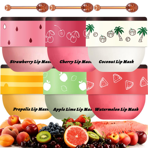 6pcs bee lip - lip, balm