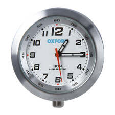 Oxford Motorcycle Motorbike Analog Clock Silver Case & White Face