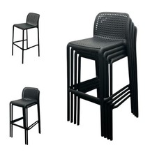 Black Bar Stools, Stacking Bar Stool, Black Kitchen Stool, Plastic Stools