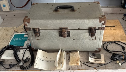 Vtg usaf military graflex case - military,