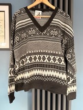 Big Boss Vintage Oversized Knit Jumper L Mens Retro Y2K 90s Preppy Grunge Indie