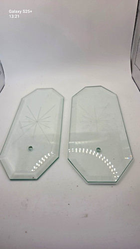 Clear beveled glass clock - glass,