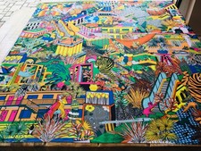 HUGE QUIRKY BIMBA Y LOLA SCARF.  ANIMALS!  40 x 39 INCHES.