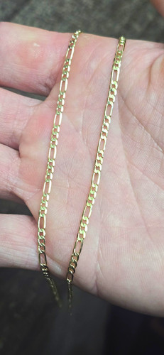 Italian 18k yellow gold figaro - 18k,