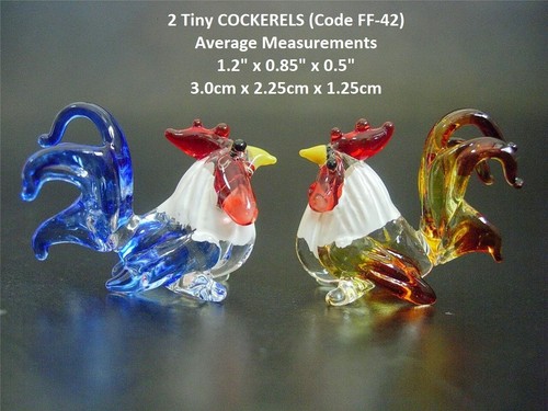Miniature glass chicken - miniature,