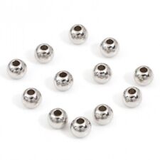 Tibetan Silver Spacer Beads Smooth Round 6mm Diameter Solid 50pcs