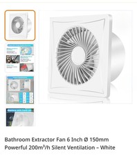 Bathroom Extractor Fan 6 Inch