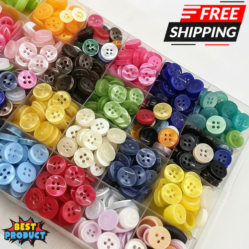 300pcs assorted sewing buttons - assorted,