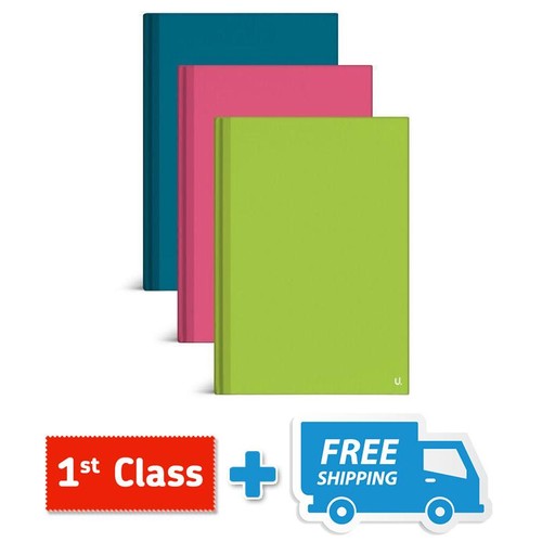 Hardback notebook lined pu - a4,