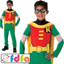 Rubies Official Robin Teen Titan Batman Kids Childs Fancy Dress Costume