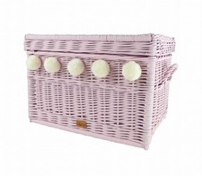 Wicker Pink Crate Laundry