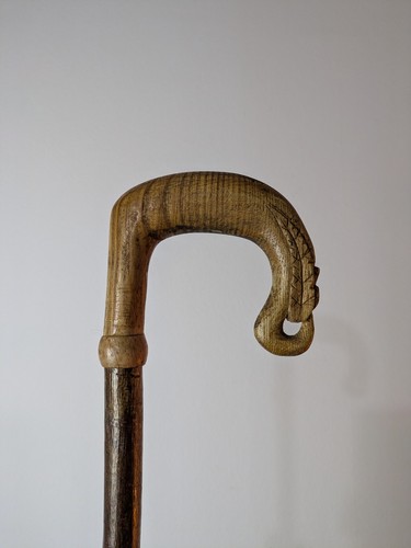 Vintage shepherds crook wooden - shepherds,