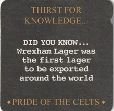 BEER MAT - WREXHAM LAGER BEER