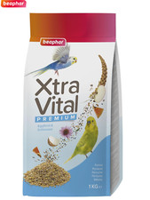 BEAPHAR XTRAVITAL PARAKEET BUDGIE COMPLETE DIET FOOD VITAMINS MINERALS 1KG BAG