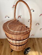 Wicker Shopping Trolley