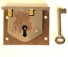 Large steel box lock. Chest