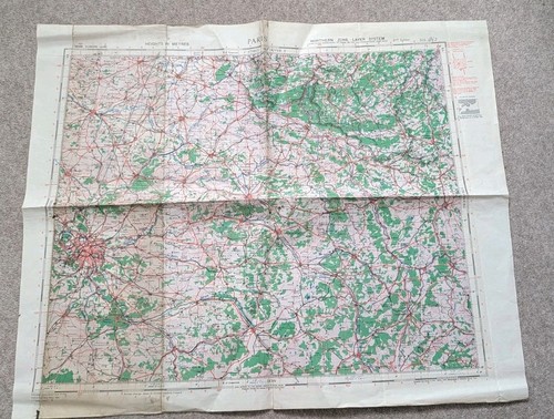Original ww2 1942 raf - map, of