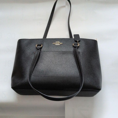Coach black leather tote bag - coach,