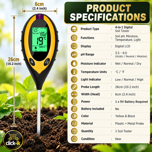 Digital soil ph meter - in,