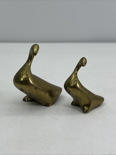 Vintage pair brass swans - pair, of