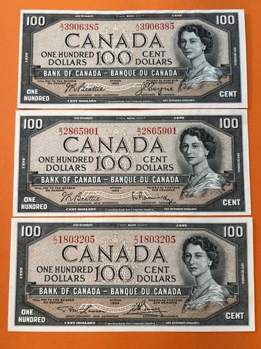 1954 100 bank of canada - of,