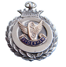 SYDENHAM Cycling Club Medal Fob Solid Silver and Enamel Named