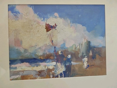 Ken moroney signed beach scene - moroney,