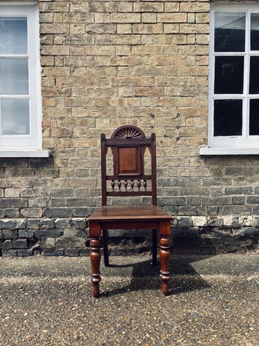Victorian walnut hall chair - chair, |