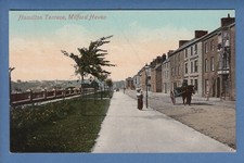 Milford Haven, Hamilton Terrace, Cart, Workmen, Ladders, Wales PC c.1900s, p2456