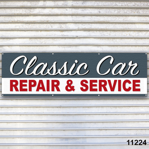 Classic car service banner - classic,
