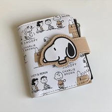 Snoopy Cartoon Wallet - Short Zipper Coin Purse with Multi Slots for Men & Women