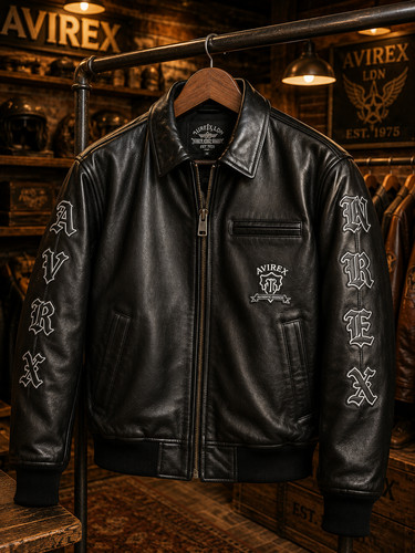 Men black leather aviator - leather,