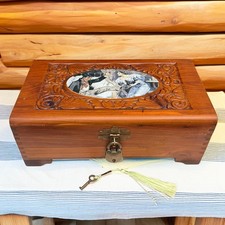 Antique Wood Trinket Box