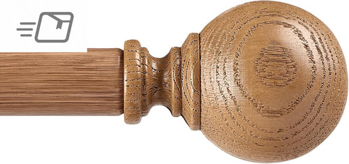 Wooden effect curtain poles - wooden,
