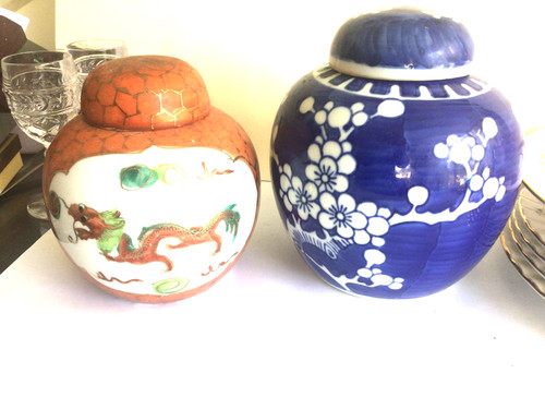 Chinese ginger jars - ., prunus