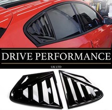 Ford Focus ST Line MK4 Gloss Black Rear Window Louver Vent Grille Covers 2019+