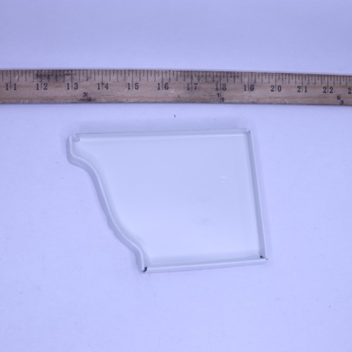 Gutter right end cap - white, 6"