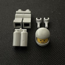 LEGO Classic Space / Castle Old Light Grey Helmet + Air Tanks | 193a2 375 383
