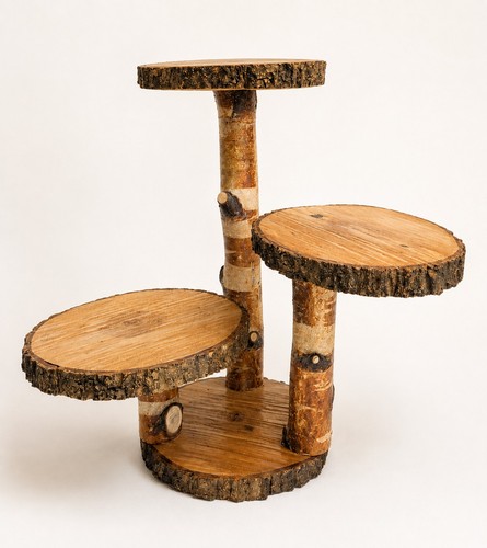 Tier rustic wooden cake - rustic,